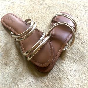 Gold Strap JCrew Sandals